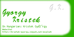 gyorgy kristek business card